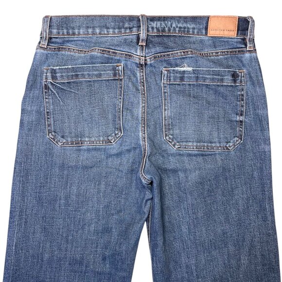 American Eagle Stovepipe Jeans High Rise Stretch Denim Blue Size 8 - Picture 8 of 9